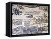 Mosaics Showing Map of Palestine, St. George Orthodox Christian Church, Madaba, Jordan, Middle East-Tondini Nico-Framed Stretched Canvas