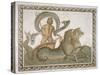 Mosaïque "Le triomphe de Neptune" en médaillon central avec 56 médaillons autour-null-Stretched Canvas