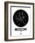 Moscow Black Subway Map-NaxArt-Framed Art Print