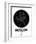 Moscow Black Subway Map-NaxArt-Framed Art Print