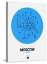 Moscow Blue Subway Map-NaxArt-Stretched Canvas