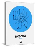 Moscow Blue Subway Map-NaxArt-Stretched Canvas