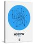 Moscow Blue Subway Map-NaxArt-Stretched Canvas