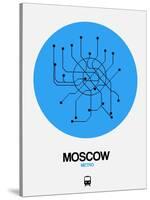 Moscow Blue Subway Map-NaxArt-Stretched Canvas