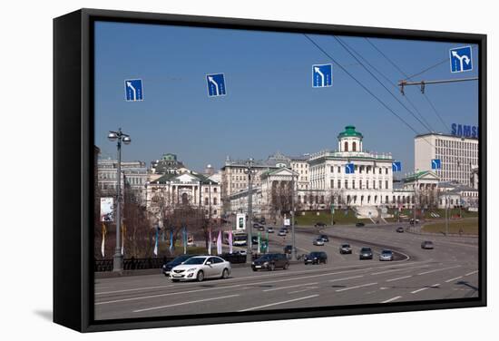Moscow, Boulevard to the Greater Stone Bridge, Traffic-Catharina Lux-Framed Stretched Canvas