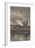 Moscow Burning during Napoleonic War-null-Framed Giclee Print