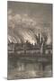 Moscow Burning during Napoleonic War-null-Mounted Giclee Print