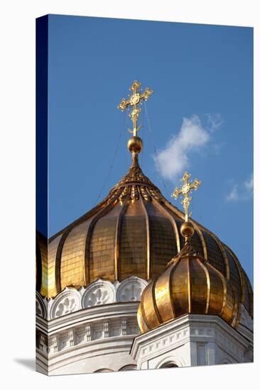 Moscow, Cathedral of Christ the Saviour, Detail, Golden Dome-Catharina Lux-Stretched Canvas