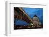 Moscow, Christ the Savior Cathedral, Patriarch's Bridge, in the Evening-Catharina Lux-Framed Photographic Print