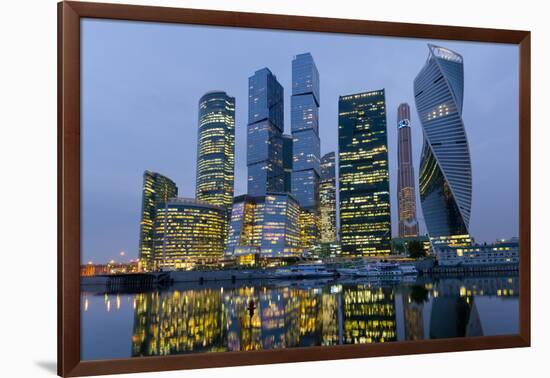 Moscow City skyscrapers, Moscow, Russia, Europe-Miles Ertman-Framed Photographic Print