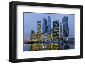 Moscow City skyscrapers, Moscow, Russia, Europe-Miles Ertman-Framed Photographic Print