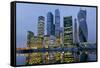 Moscow City skyscrapers, Moscow, Russia, Europe-Miles Ertman-Framed Stretched Canvas