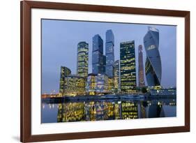 Moscow City skyscrapers, Moscow, Russia, Europe-Miles Ertman-Framed Photographic Print