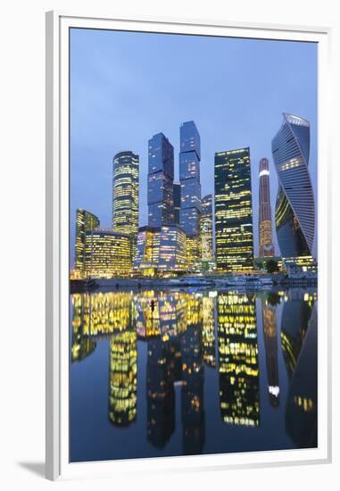 Moscow City skyscrapers, Moscow, Russia, Europe-Miles Ertman-Framed Premium Photographic Print