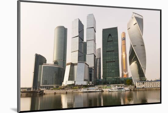 Moscow City skyscrapers, Moscow, Russia, Europe-Miles Ertman-Mounted Photographic Print