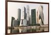 Moscow City skyscrapers, Moscow, Russia, Europe-Miles Ertman-Framed Photographic Print