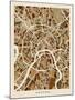 Moscow City Street Map-Michael Tompsett-Mounted Art Print
