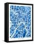 Moscow City Street Map-Michael Tompsett-Framed Stretched Canvas