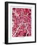 Moscow City Street Map-Michael Tompsett-Framed Art Print