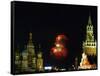 Moscow Commemorates the 61st Anniversary of the Defeat of Nazi Germany with Fireworks-null-Framed Stretched Canvas