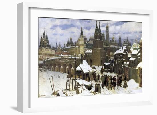 Moscow in the 17th Century. the All Saints' Bridge, 1901-Apollinary Vasnetsov-Framed Giclee Print