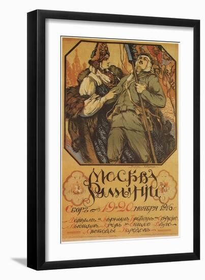Moscow Is Helping Romania, 1916-Sergei Arsenyevich Vinogradov-Framed Giclee Print