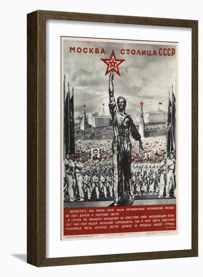 Moscow Is the Capital of the USSR, 1940-El Lissitzky-Framed Giclee Print