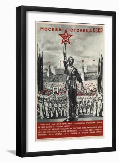 Moscow Is the Capital of the USSR, 1940-El Lissitzky-Framed Giclee Print