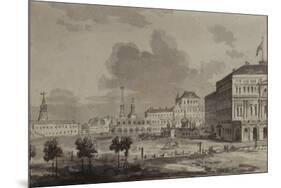 Moscow Kremlin before the Construction of the Grand Kremlin Palace, 1817-Maxim Nikiphorovich Vorobyev-Mounted Giclee Print