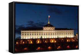 Moscow, Kremlin, Grand Kremlin Palace, at Night-Catharina Lux-Framed Stretched Canvas