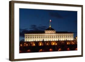 Moscow, Kremlin, Grand Kremlin Palace, at Night-Catharina Lux-Framed Photographic Print