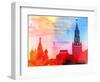 Moscow Kremlin, Lenin Mausoleum and St Basils Cathedral Photographed close Up-Tanor-Framed Photographic Print