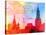 Moscow Kremlin, Lenin Mausoleum and St Basils Cathedral Photographed close Up-Tanor-Stretched Canvas