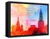Moscow Kremlin, Lenin Mausoleum and St Basils Cathedral Photographed close Up-Tanor-Framed Stretched Canvas