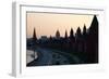 Moscow, Kremlin Shore, Riverside Road, Dusk, Silhouettes-Catharina Lux-Framed Photographic Print