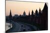 Moscow, Kremlin Shore, Riverside Road, Dusk, Silhouettes-Catharina Lux-Mounted Photographic Print