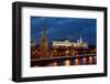 Moscow, Kremlin, View from the Moskva Shore, at Night-Catharina Lux-Framed Photographic Print