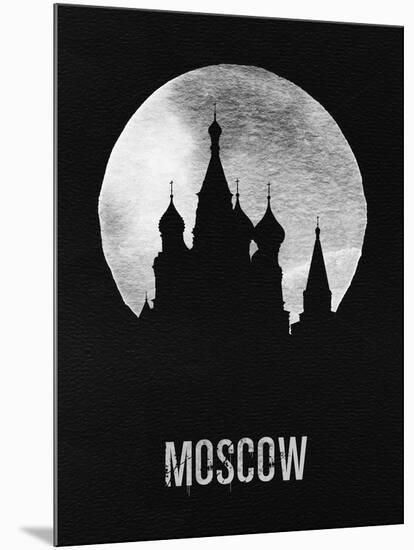 Moscow Landmark Black-null-Mounted Art Print