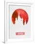 Moscow Landmark Red-null-Framed Art Print