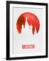 Moscow Landmark Red-null-Framed Art Print