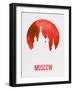 Moscow Landmark Red-null-Framed Art Print