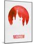 Moscow Landmark Red-null-Mounted Art Print