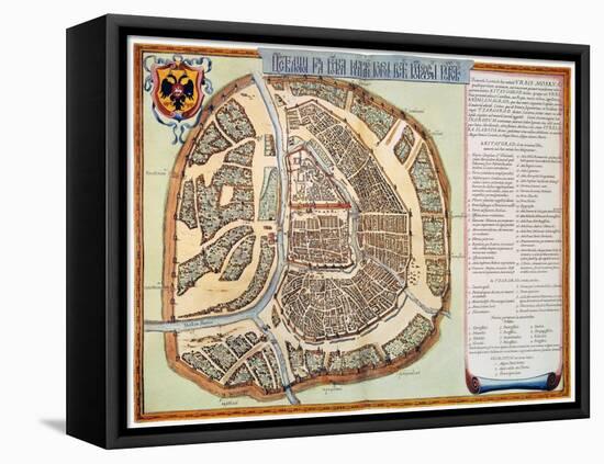 Moscow: Map, 1662-Jan Blaeu-Framed Stretched Canvas