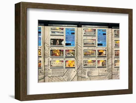 Moscow, Metro, Newspaper Dispenser-Catharina Lux-Framed Photographic Print