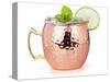 Moscow Mule Cocktail in a Copper Mug Garnished with Lime and Mint Leaves-popout-Stretched Canvas