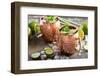 Moscow Mule Cocktail with Lime, Mint and Cucumber-Elena Veselova-Framed Photographic Print