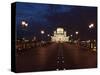 Moscow, Panorama, Christ the Savior Cathedral, by Night-Catharina Lux-Stretched Canvas