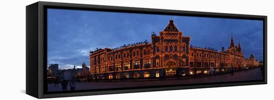 Moscow, Panorama, Department Store Gum, Illuminated, Evening-Catharina Lux-Framed Stretched Canvas