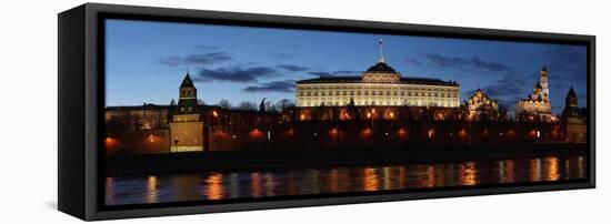 Moscow, Panorama, Kremlin, Kremlin Palace, Evening-Catharina Lux-Framed Stretched Canvas