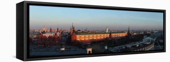 Moscow, Panorama, Kremlin, Overview, Dusk-Catharina Lux-Framed Stretched Canvas